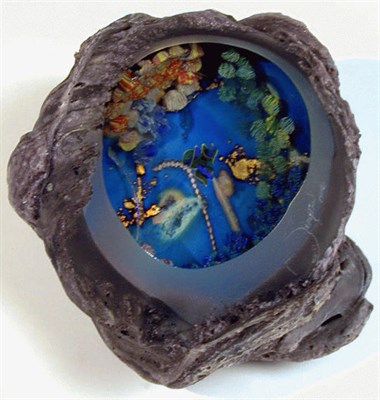 Lot 303 - Art Glass Sculpture Josh Simpson Of rootwood...