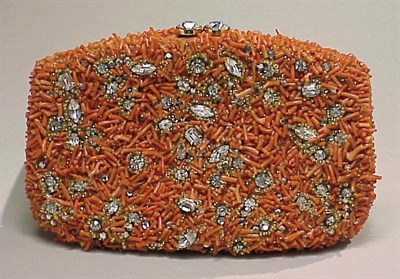 Lot 1098 - Nettie Rosenstein Coral Encrusted Evening...