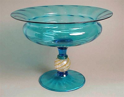 Lot 275 - Italian Glass Bowl Of undulating ovoid form,...