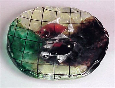 Lot 271 - Italian Glass Bowl Of irregular circular form,...