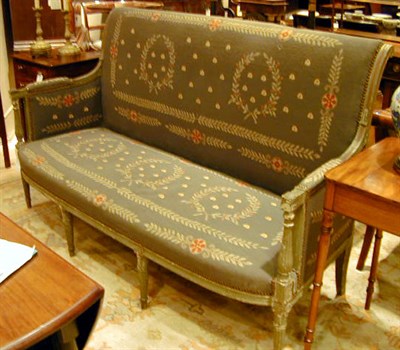 Lot 562 - Directoire Green Painted Canape Early 19th...