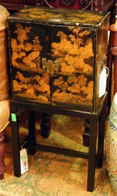 Lot 175 - Chinese Lacquered Cabinet on Stand