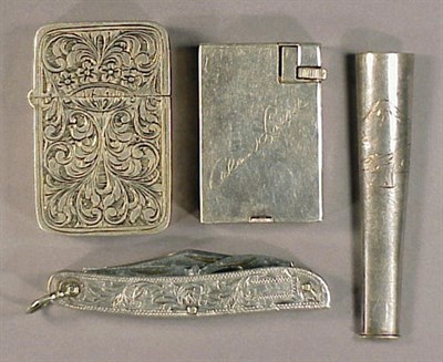 Lot 3 - Group of Silver Accessories Comprising two...