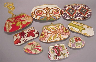 Lot 1109 - Group of Needlepoint Purses French, 1950s...