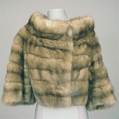 Lot 663 - Sable Shrug Elbow length sleeves, standaway...