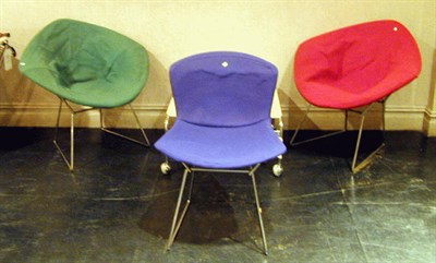 Lot 205 - Two Chrome Upholstered #421 Chairs One with...