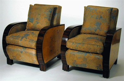 Lot 88 - Pair of Italian Art Deco Macassar Ebony and...