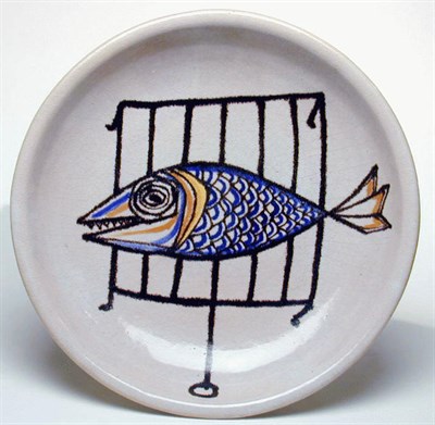 Lot 306 - Framonti Pottery Charger Decorated with a fish,...