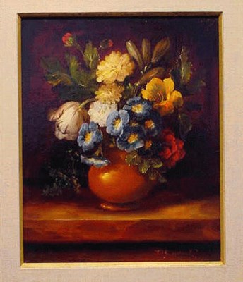 Lot 13A - Denis Canut French, b. 1953 FLORAL STILL LIFE...
