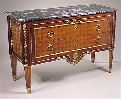 Lot 521 - Louis XVI Style Gilt-Bronze Mounted Mahogany...