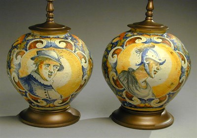 Lot 333 - Pair of North Italian Majolica Vases 17th/18th...