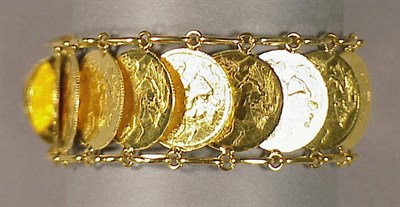 Lot 430 - Gold Coin Bracelet 18 kt. yellow gold,...