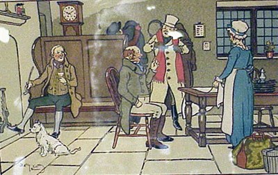 Lot 144 - Harry Eliott [INTERIOR SCENE] Hand-colored...