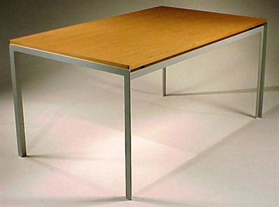 Lot 147 - Painted Metal and Pine Architect's Desk Paul...