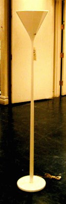 Lot 207 - White Painted Metal Floor Lamp The flaring...