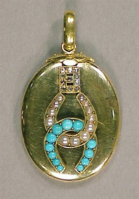 Lot 258 - Antique Gold Locket 14 kt. yellow gold, of...