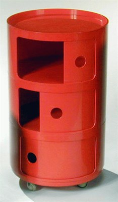 Lot 349 - Orange Molded Plastic Round up Stacking...