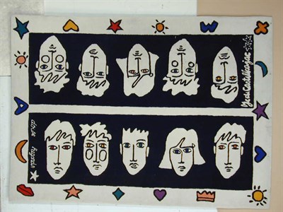 Lot 312 - Wool Carpet Jean Castilbajac Decorated with...