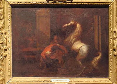 Lot 233 - Circle of Philips Wouwermans RESHOEING A HORSE...