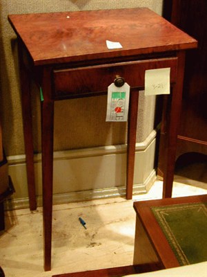 Lot 403 - Federal Style Figured Maple Single Drawer Side...