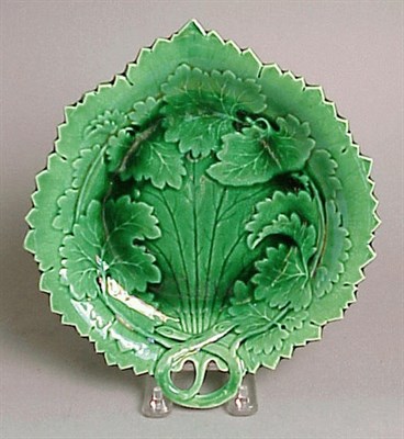 Lot 240 - Group of Green Majolica Teaware Approximately...