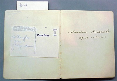 Lot 264 - [AUTOGRAPHS] Autograph book, 8vo, simulated...