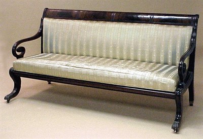 Lot 275 - Classical Mahogany Upholstered Settee Boston,...
