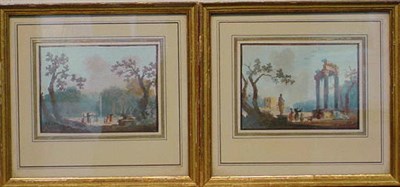 Lot 176 - Manner of Hubert Robert FIGURES BY FOUNTAIN...