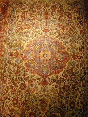 Lot 774 - Silk Kashan Rug Central Persia, first quarter...