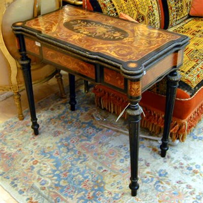 Lot 486 - Napoleon III Ebonized and Marquetry Inlaid...