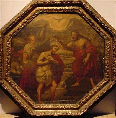 Lot 198 - Italian School 17th Century BAPTISM Oil on...
