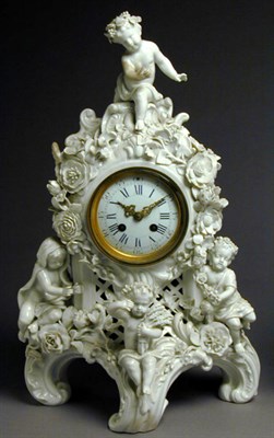 Lot 512 - German Porcelain Mantel Clock