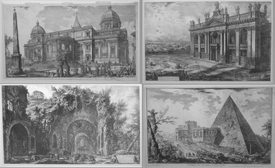 Lot 79 - Giovanni B. Piranesi [ROMAN SCENES] Four...