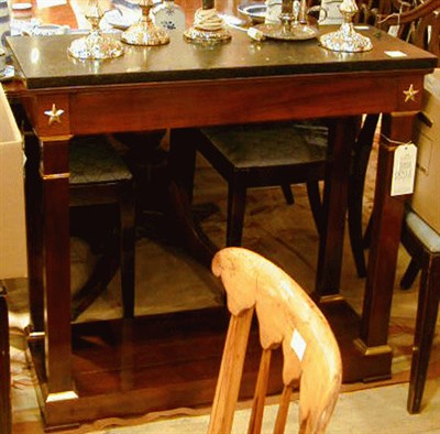 Lot 375 - Directoire Style Marble Top Mahogany Console