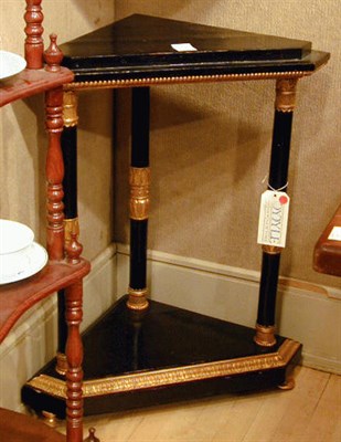 Lot 363 - Regency Style Ebonized and Gilt-Wood Corner...