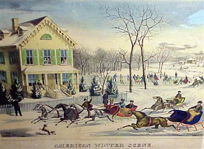 Lot 126A - Joseph Hoover, publisher AMERICAN WINTER SCENE...