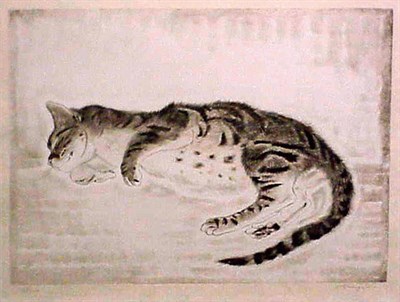 Lot 83 - Tsuguharu Foujita [CHATON ENDORMIE] Color...