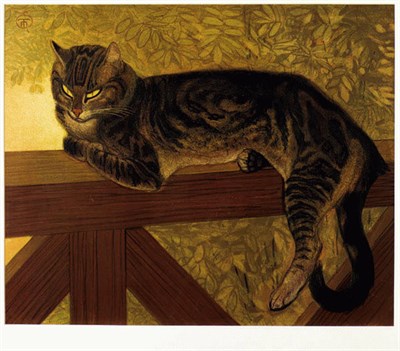 Lot 223 - Theophile Steinlen L'ETE, CHAT SUR UNE...