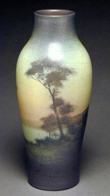 Lot 238 - Rookwood Scenic Vellum Vase Decorated by...