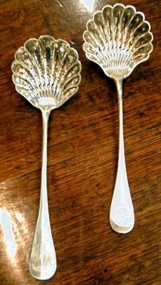 Lot 414 - Two French Pierced Silver Serving Spoons Maker'...