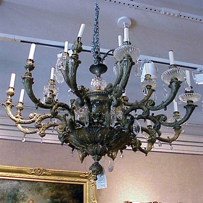 Lot 688 - Rococo Style Gilt-Bronze and Glass...