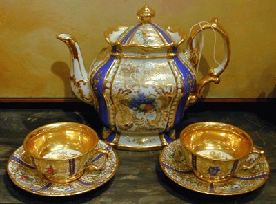 Lot 352 - Paris Porcelain Tea Set Approximately nineteen...