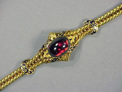 Lot 264 - Antique Gold Memorial Bracelet 14 kt. yellow...