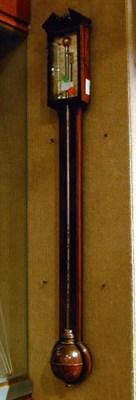 Lot 483 - George III Mahogany Stick Barometer