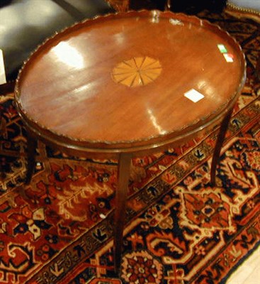 Lot 528 - George III Style Mahogany Oval Tray on Stand