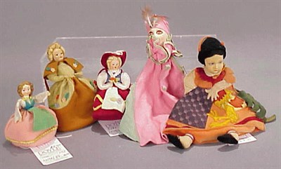 Lot 1117 - Group of Five Doll Handbags European, 1930s...