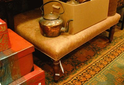 Lot 176 - William IV Style Leather Upholstered Bench