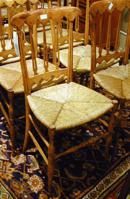 Lot 259 - Set of Eight Victorian Fruitwood Ballroom Chairs