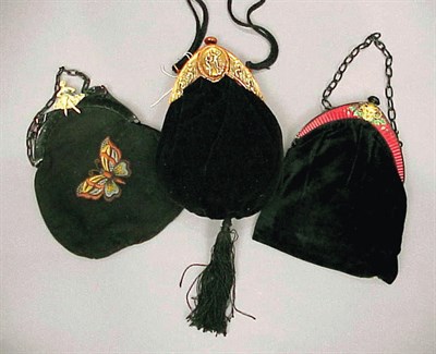 Lot 1075 - Three Celluloid Frame Art Deco Bags French,...