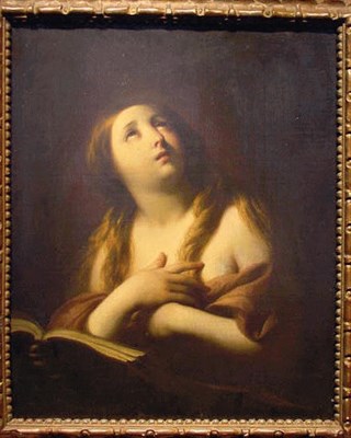 Lot 191 - Circle of Pompeo Batoni PENITENT MAGDALENE Oil...